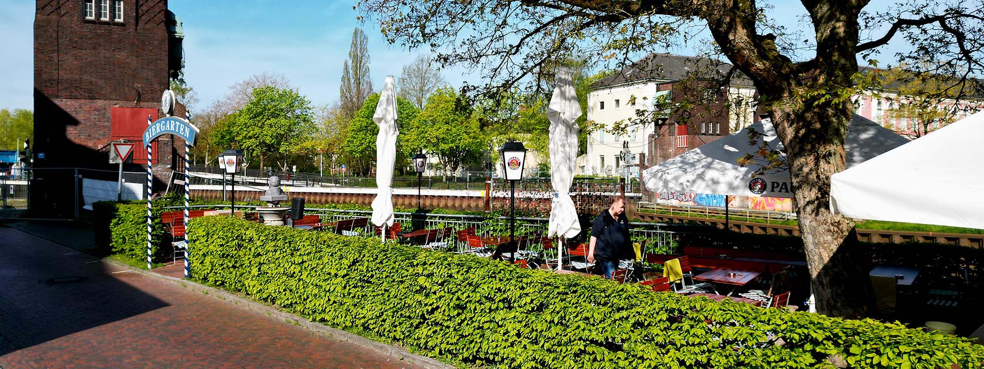 Biergarten von oben